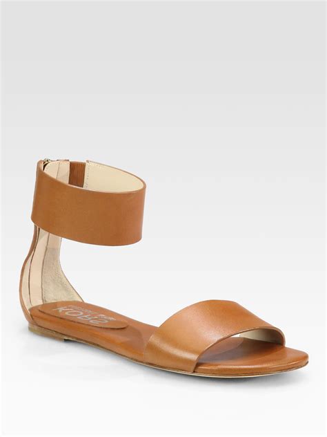 kors michael kors ava leather ankle strap sandals|Michael Kors Ankle Strap Sandals .